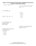 Algebra 1 Final Exam Review (With Slide Solutions)